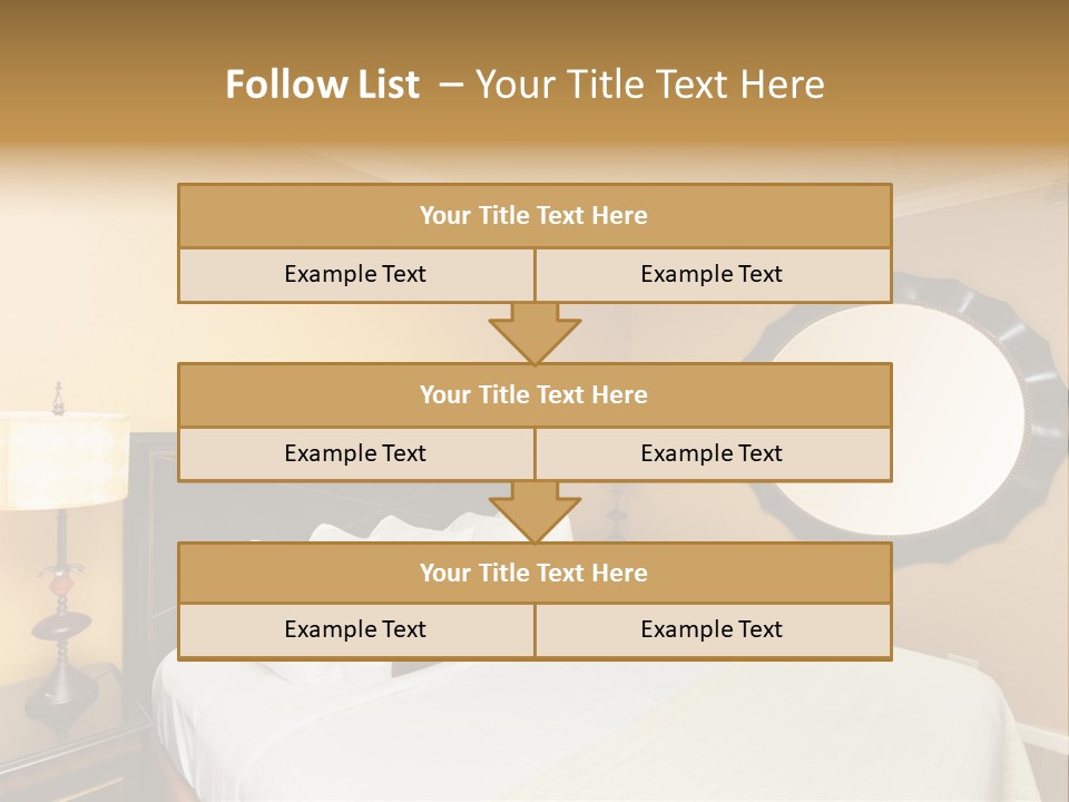 Lamp Sleeping Apartment PowerPoint Template