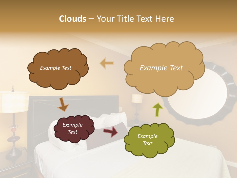 Lamp Sleeping Apartment PowerPoint Template