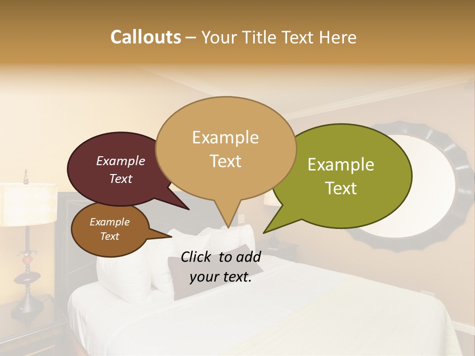 Lamp Sleeping Apartment PowerPoint Template