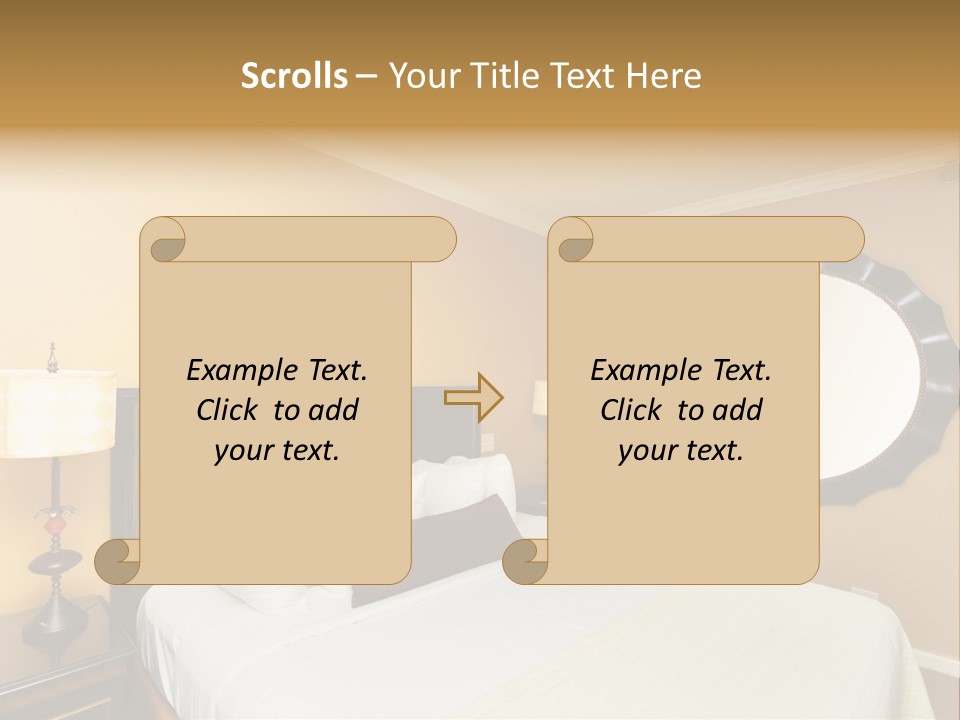 Lamp Sleeping Apartment PowerPoint Template