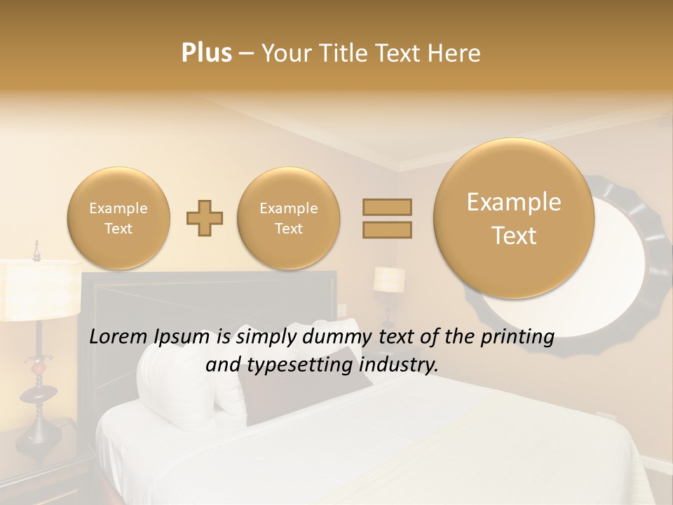 Lamp Sleeping Apartment PowerPoint Template