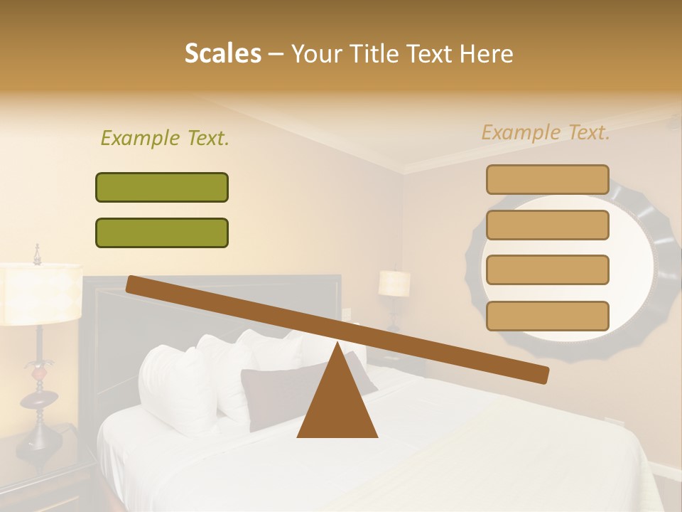Lamp Sleeping Apartment PowerPoint Template