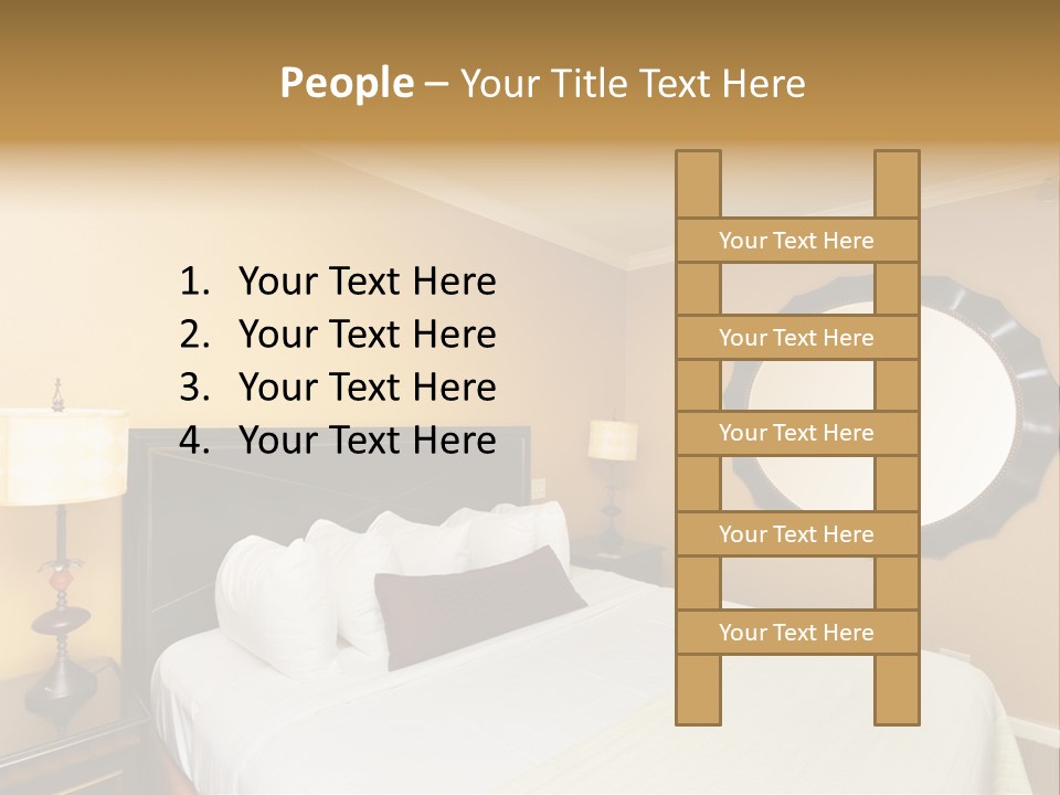 Lamp Sleeping Apartment PowerPoint Template