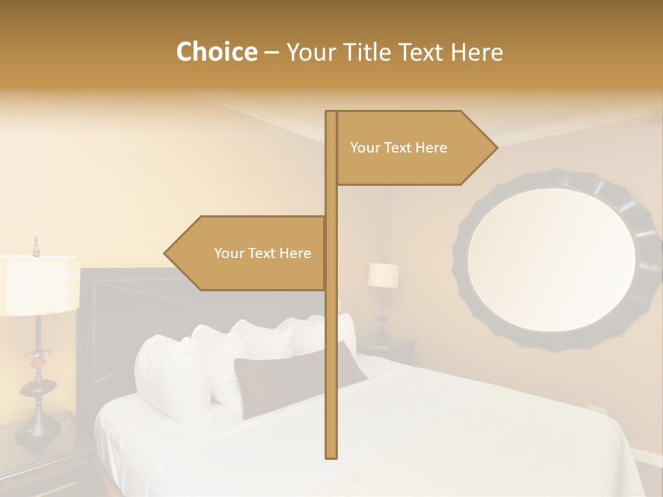 Lamp Sleeping Apartment PowerPoint Template