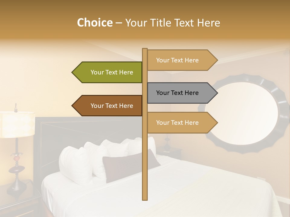 Lamp Sleeping Apartment PowerPoint Template