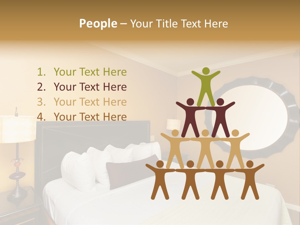 Lamp Sleeping Apartment PowerPoint Template