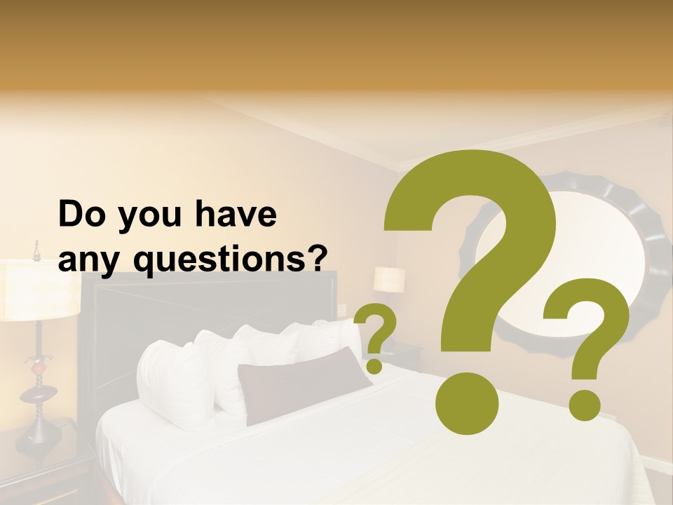 Lamp Sleeping Apartment PowerPoint Template