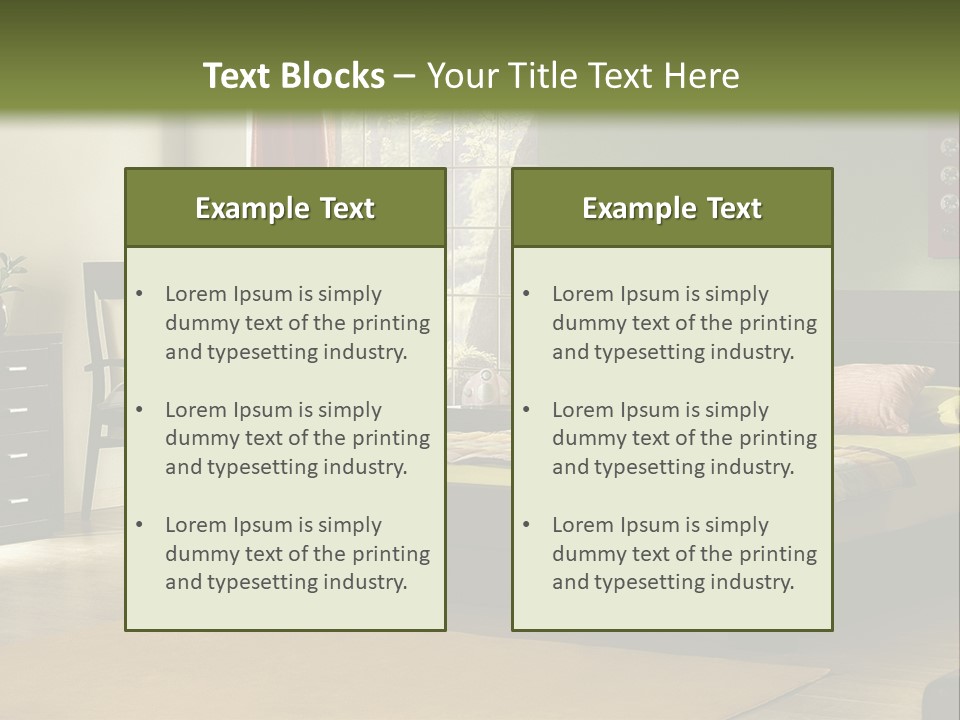Design Pillow Sit PowerPoint Template