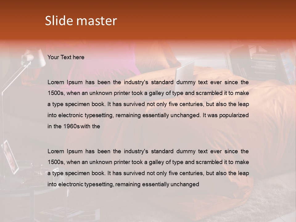 Furniture Cover Room PowerPoint Template