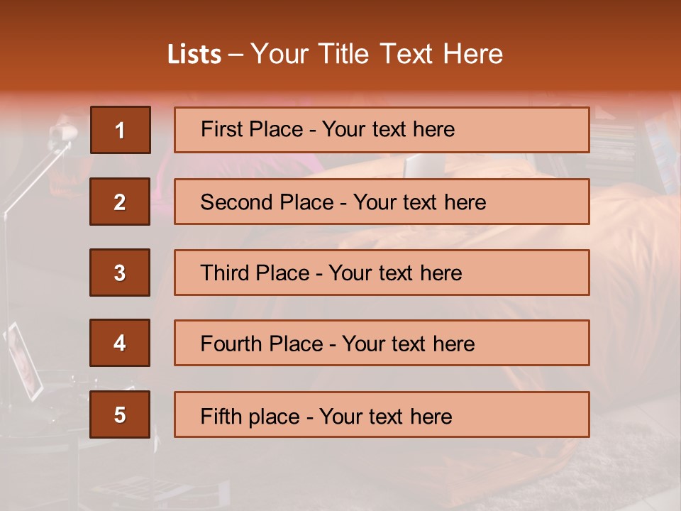 Furniture Cover Room PowerPoint Template