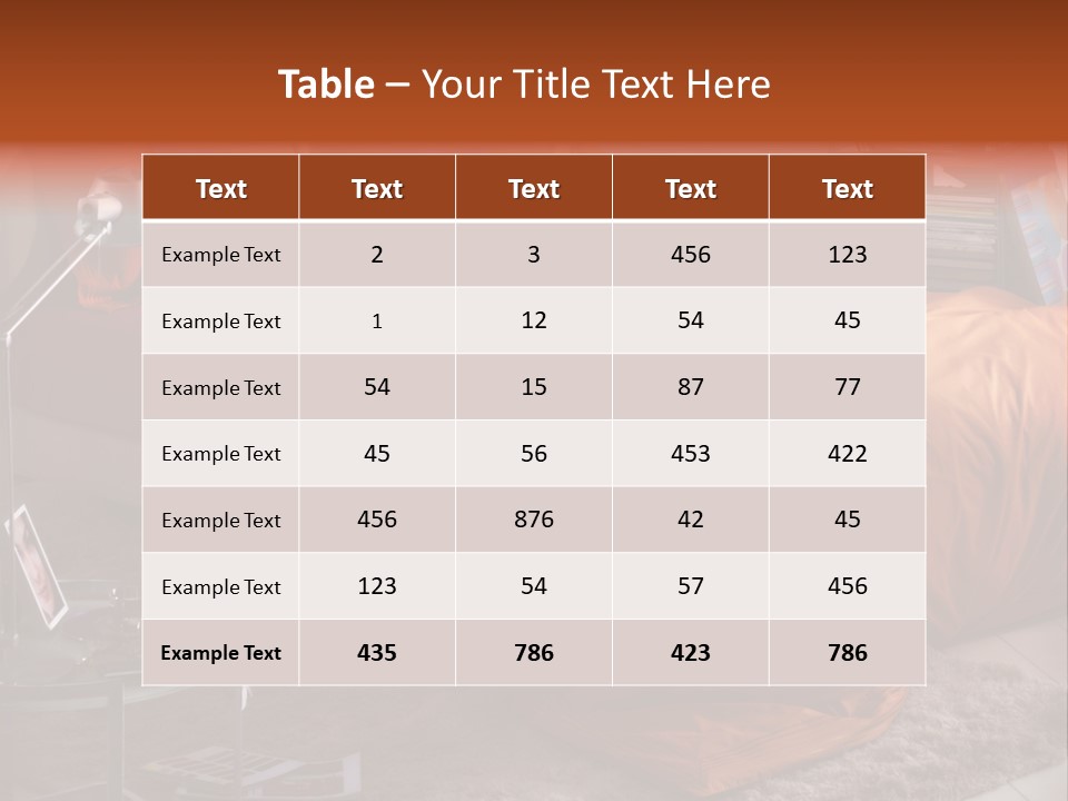 Furniture Cover Room PowerPoint Template