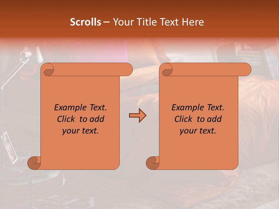 Furniture Cover Room PowerPoint Template