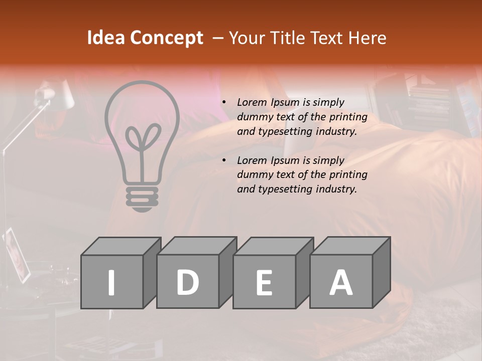 Furniture Cover Room PowerPoint Template