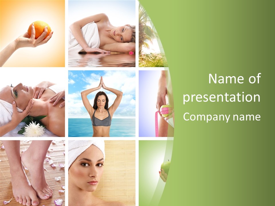 Frames Spa Sea PowerPoint Template