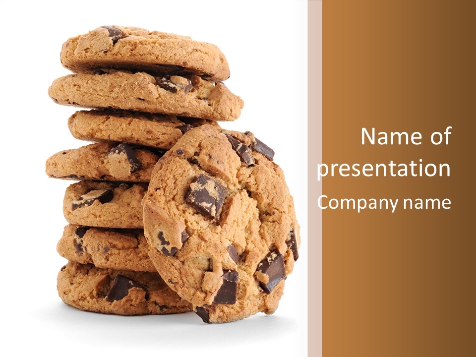 Chocolate Biscuit Baked PowerPoint Template