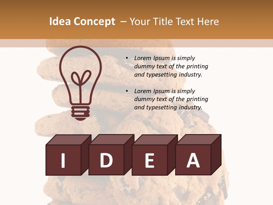 Chocolate Biscuit Baked PowerPoint Template