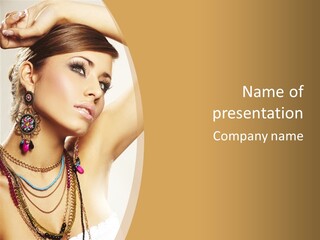 Necklace Person Hands PowerPoint Template