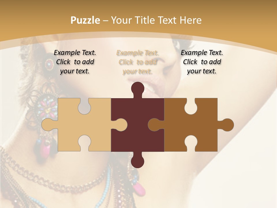 Necklace Person Hands PowerPoint Template