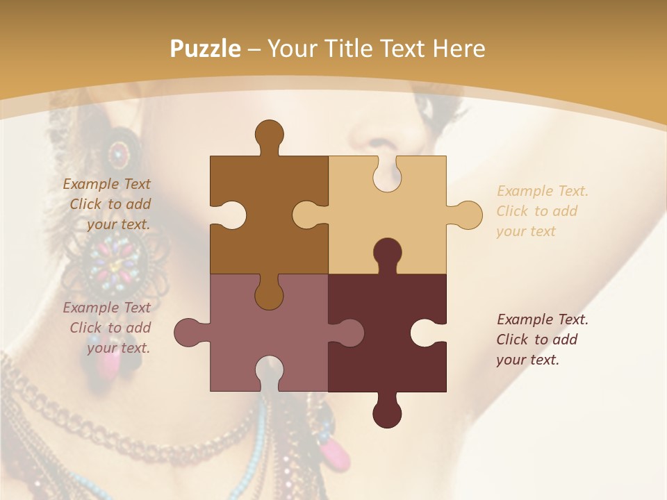 Necklace Person Hands PowerPoint Template