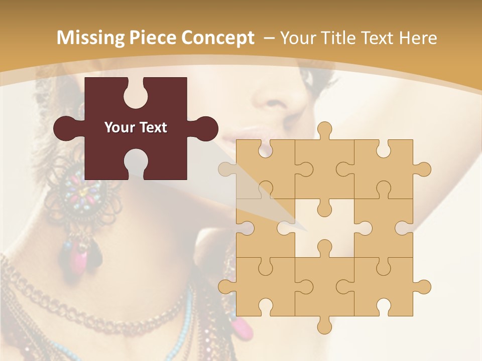 Necklace Person Hands PowerPoint Template