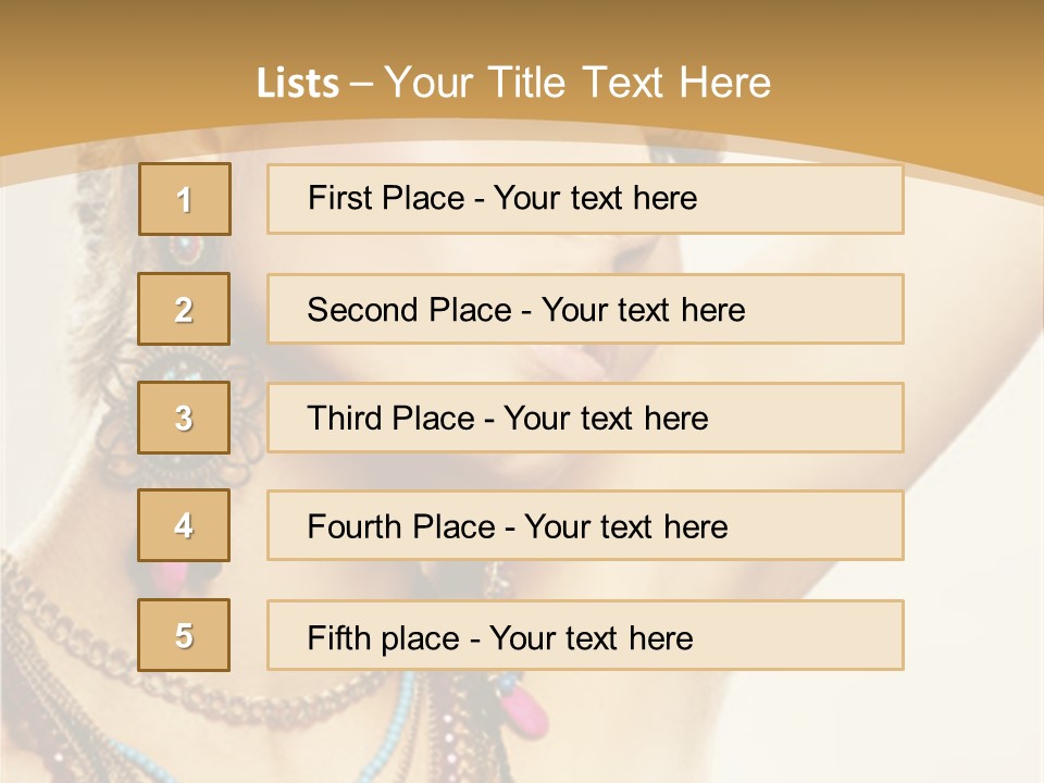 Necklace Person Hands PowerPoint Template