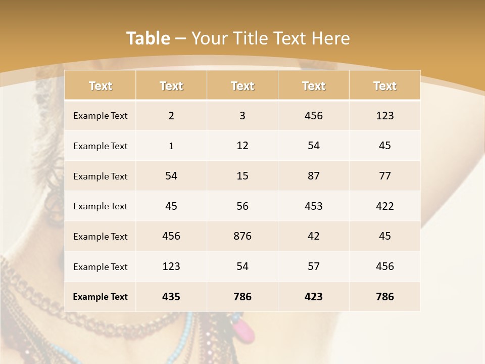 Necklace Person Hands PowerPoint Template