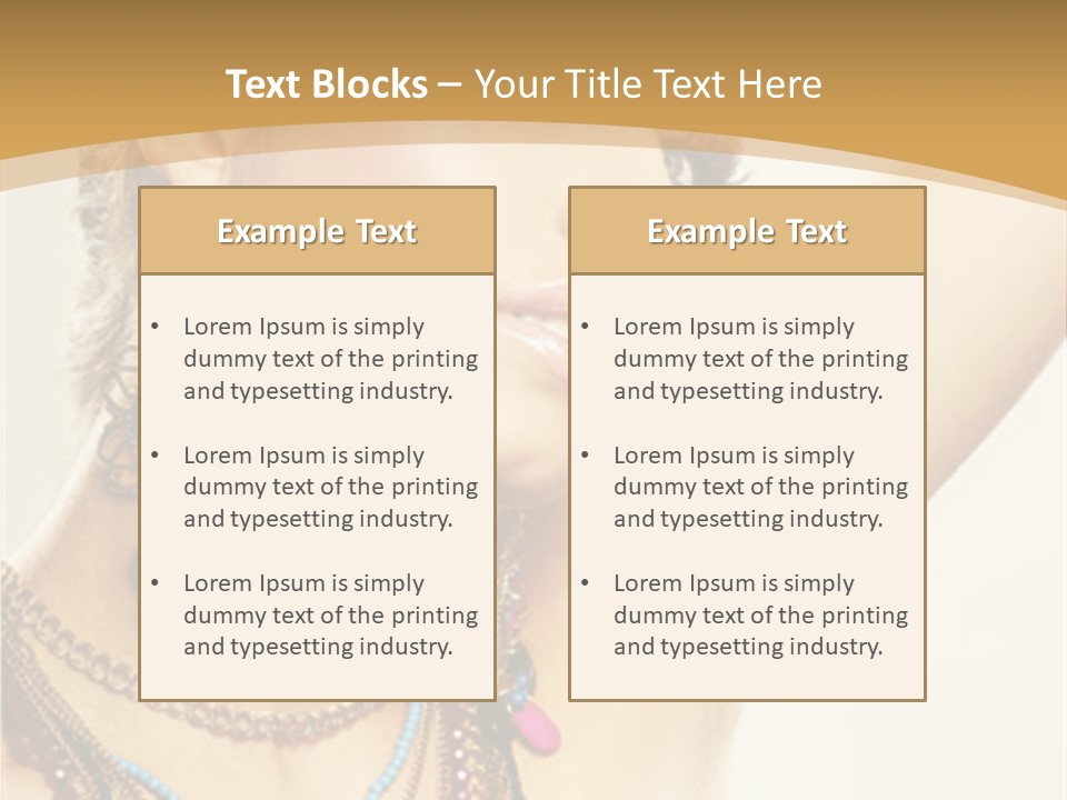 Necklace Person Hands PowerPoint Template