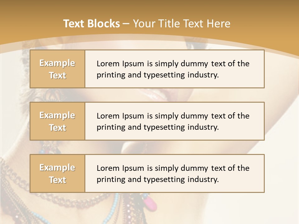 Necklace Person Hands PowerPoint Template