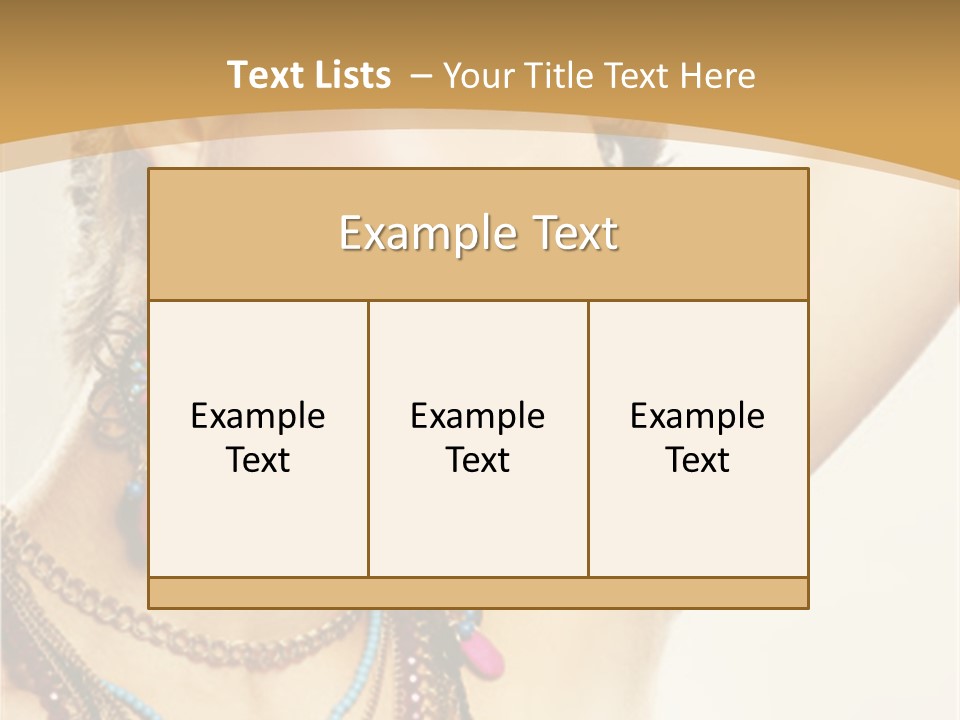 Necklace Person Hands PowerPoint Template