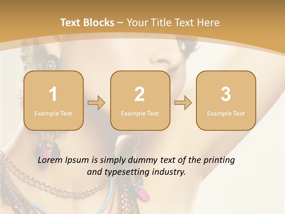 Necklace Person Hands PowerPoint Template