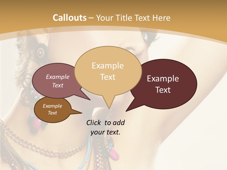 Necklace Person Hands PowerPoint Template