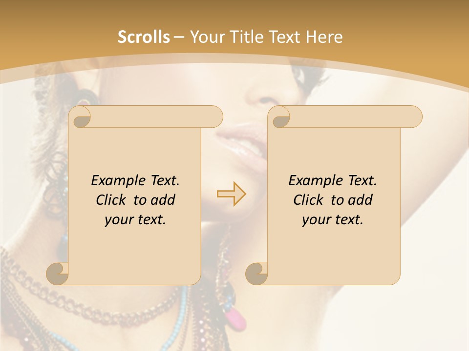 Necklace Person Hands PowerPoint Template