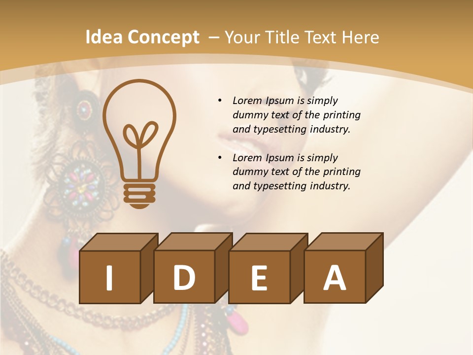 Necklace Person Hands PowerPoint Template