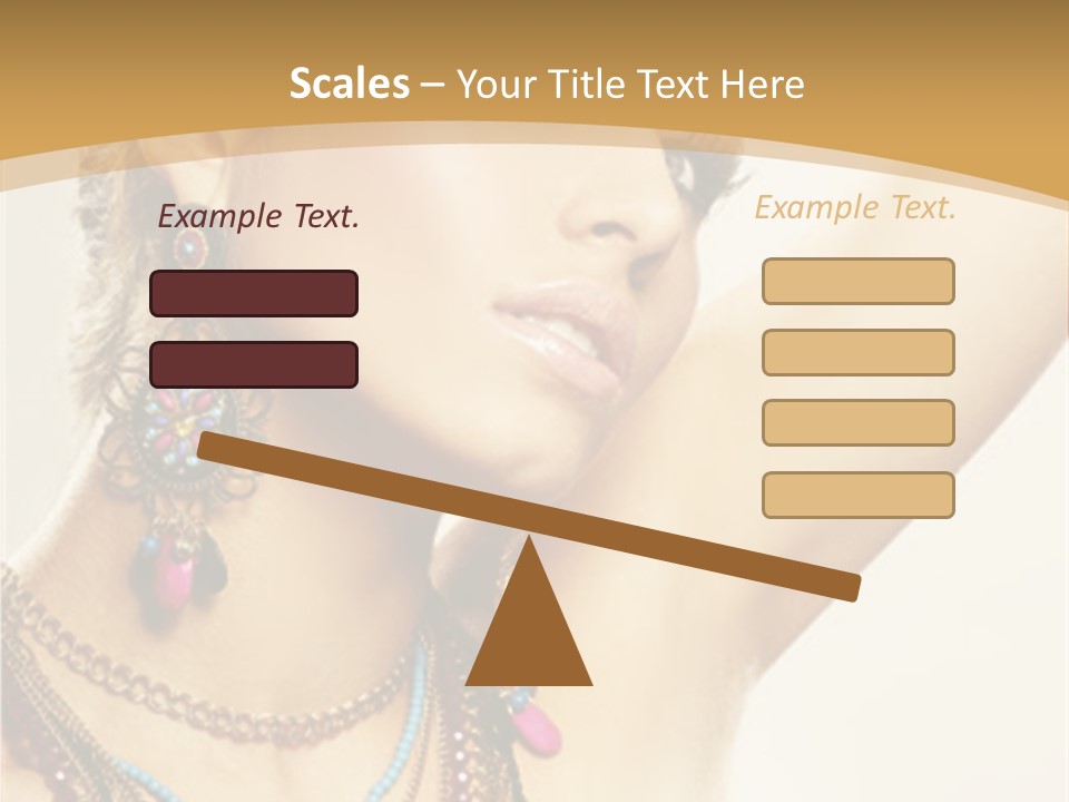 Necklace Person Hands PowerPoint Template