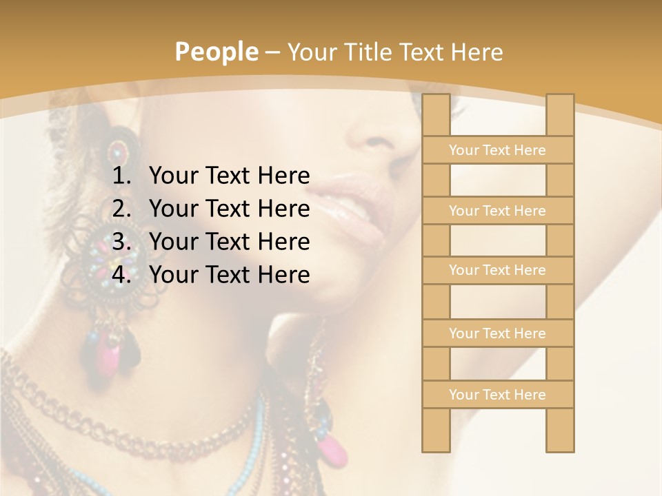 Necklace Person Hands PowerPoint Template