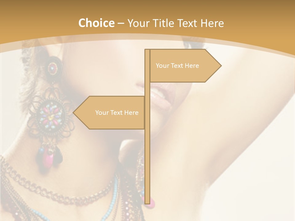 Necklace Person Hands PowerPoint Template