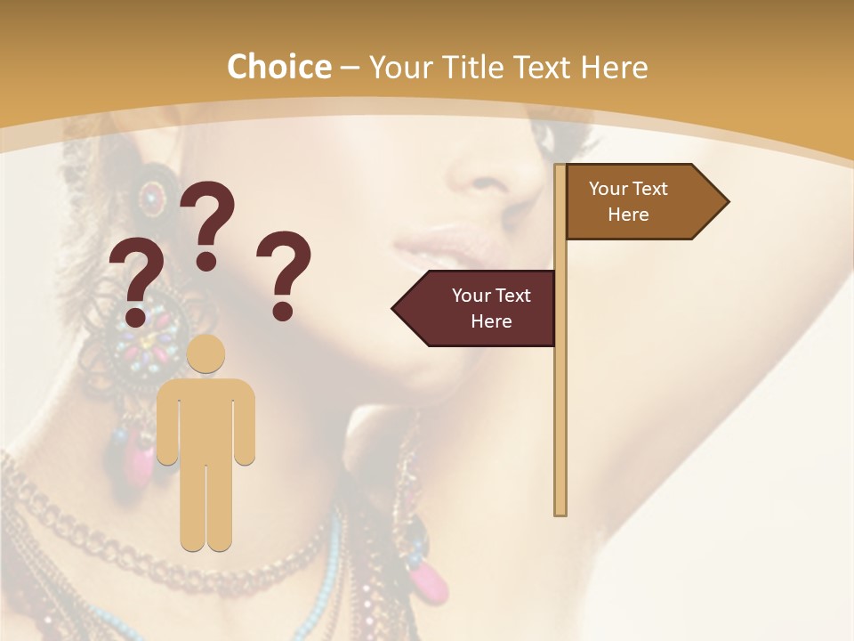 Necklace Person Hands PowerPoint Template