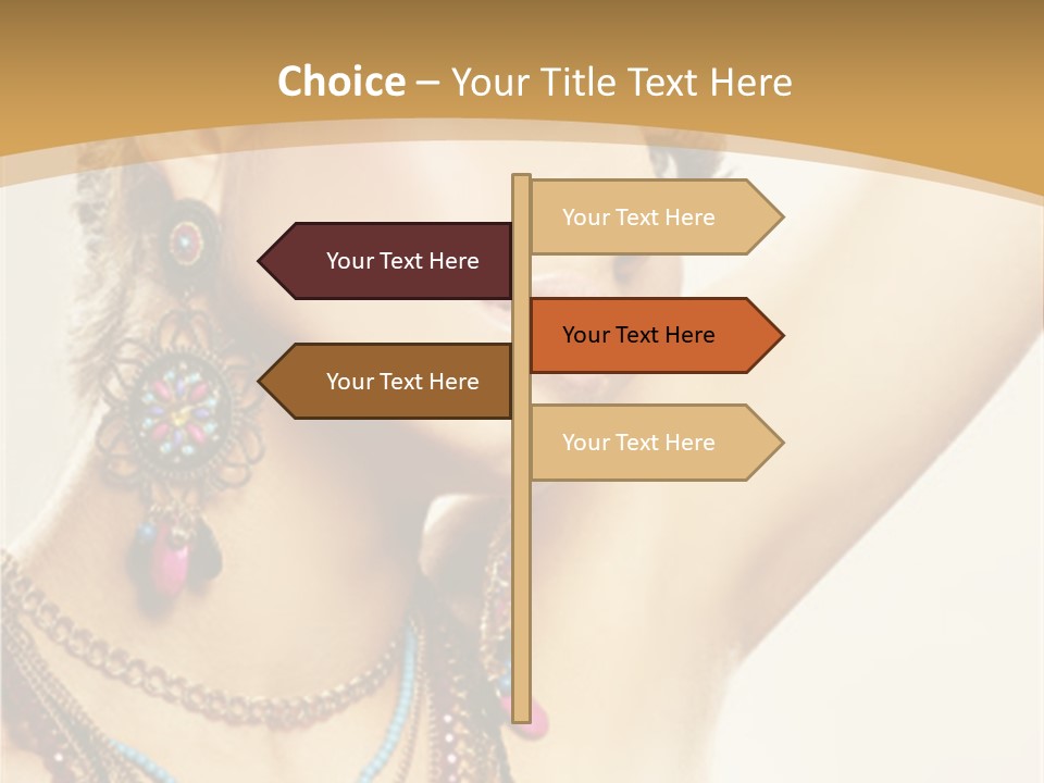 Necklace Person Hands PowerPoint Template