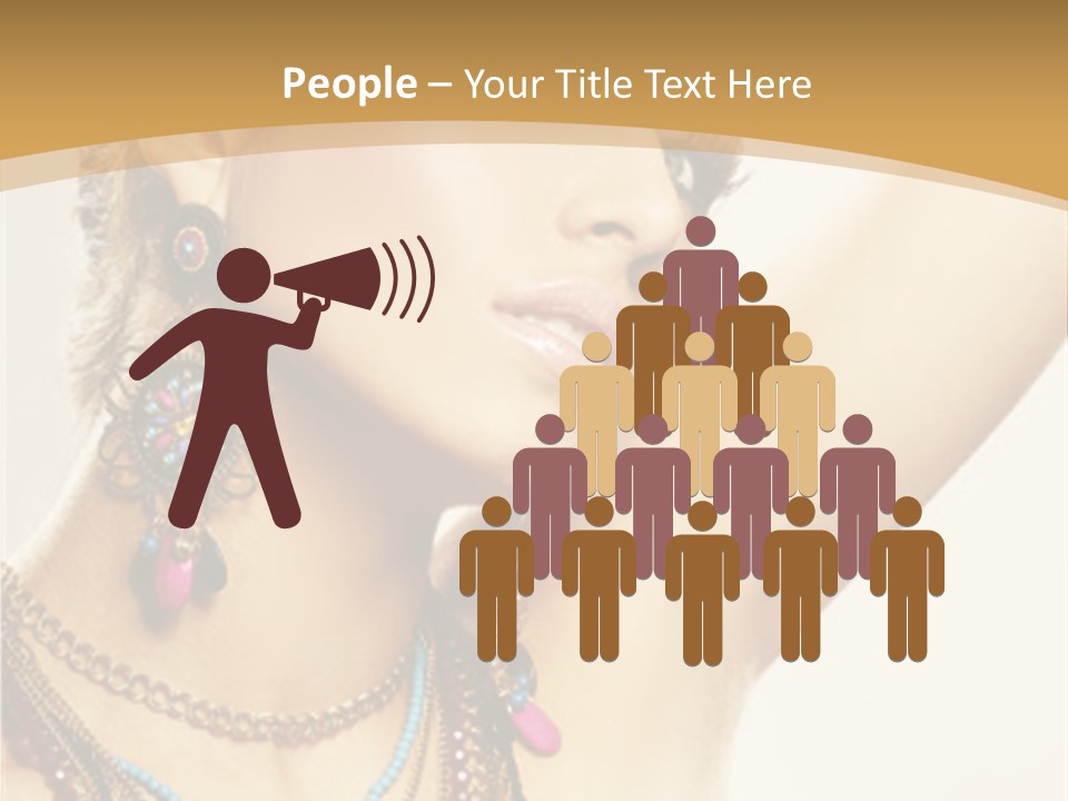 Necklace Person Hands PowerPoint Template