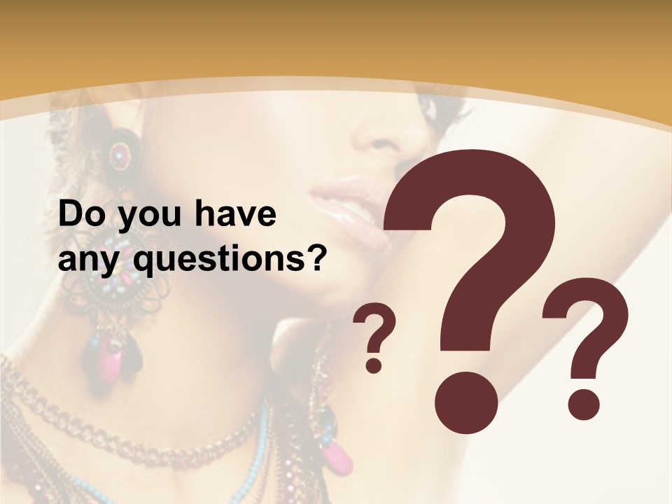 Necklace Person Hands PowerPoint Template