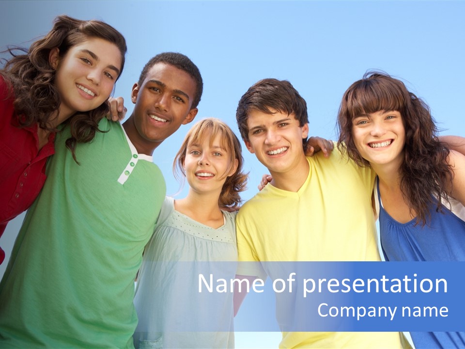 Friends Blue Energetic PowerPoint Template