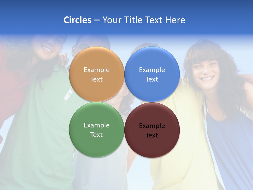 Friends Blue Energetic PowerPoint Template