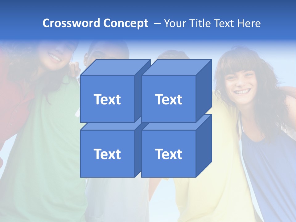 Friends Blue Energetic PowerPoint Template