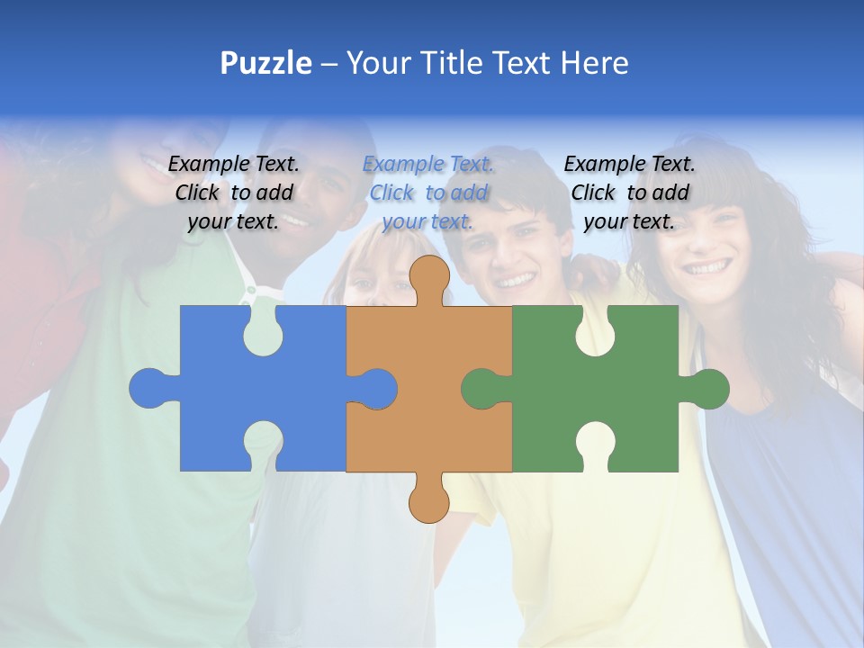 Friends Blue Energetic PowerPoint Template