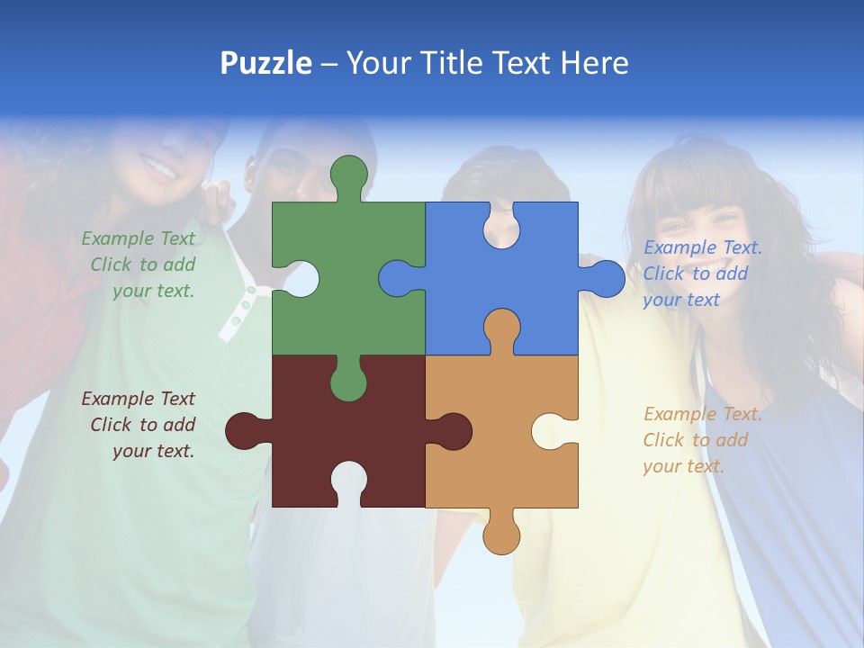 Friends Blue Energetic PowerPoint Template