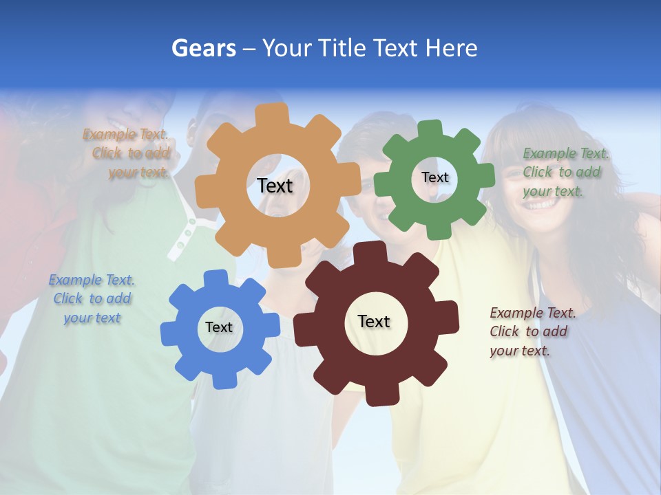 Friends Blue Energetic PowerPoint Template