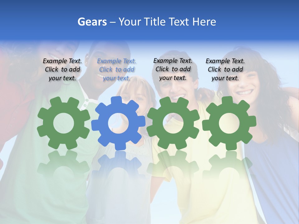 Friends Blue Energetic PowerPoint Template