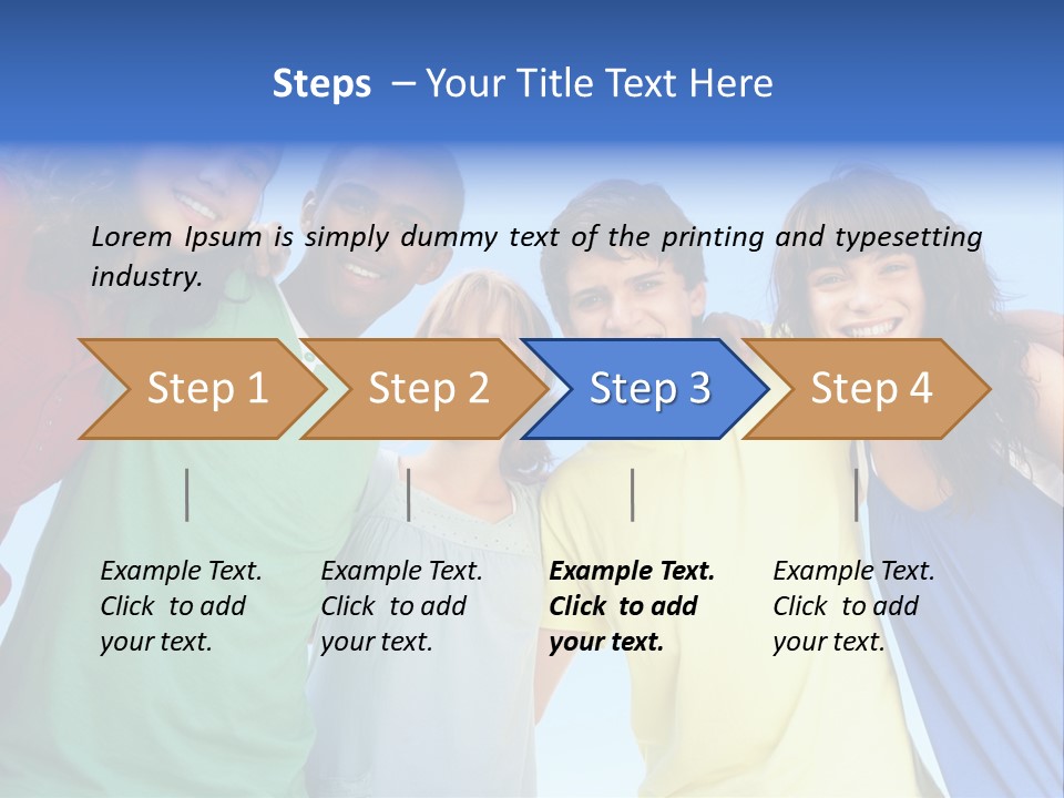Friends Blue Energetic PowerPoint Template