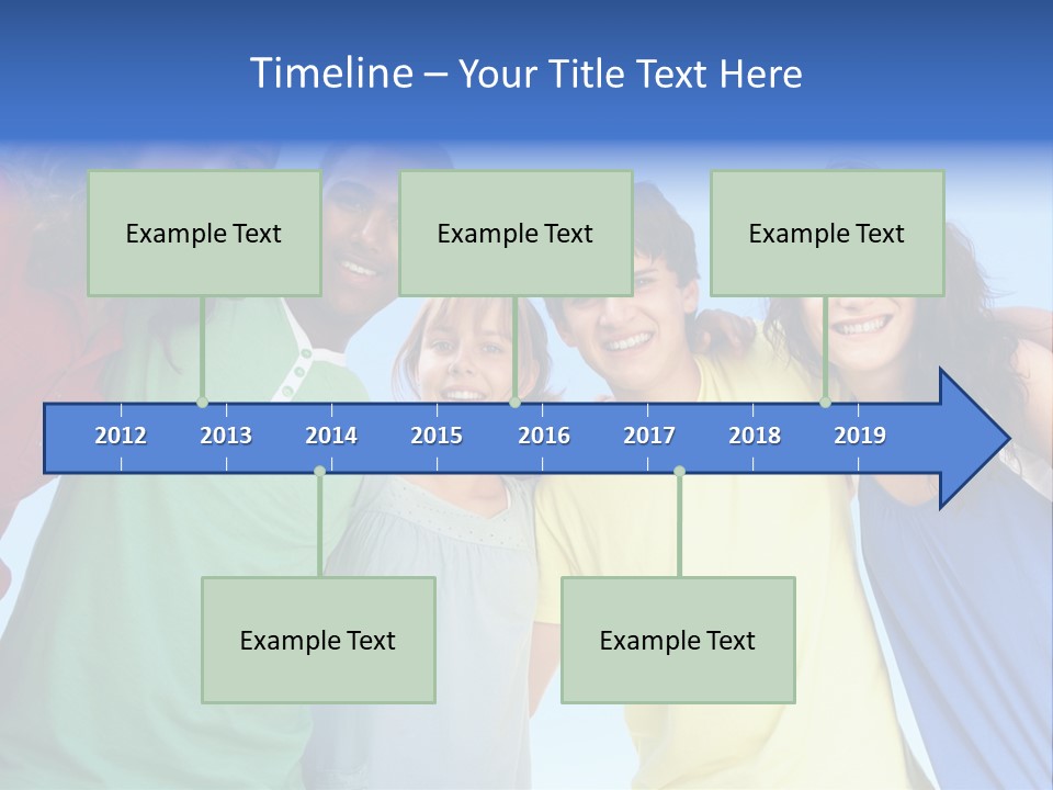 Friends Blue Energetic PowerPoint Template
