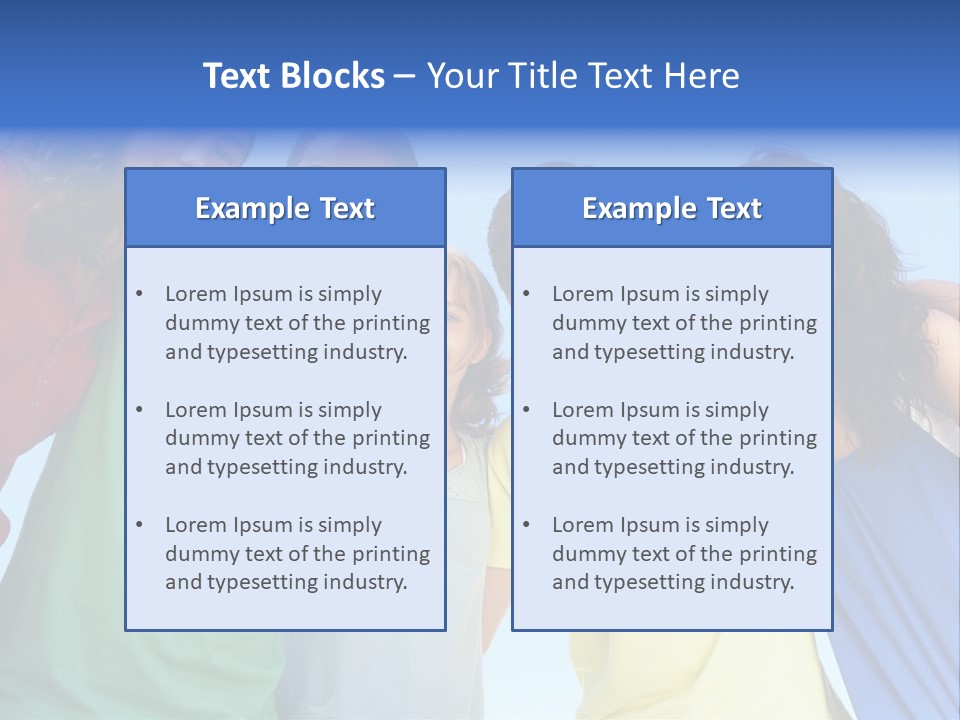 Friends Blue Energetic PowerPoint Template